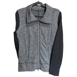 Lululemon Daily Yoga Jacket Full Zip Loose Fit Two Tone Gray Heather Size 8
